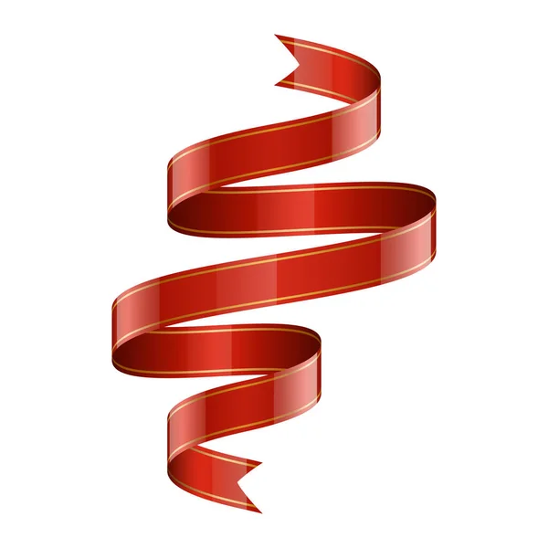 Vektor Illustration Konzept Der Roten Schleife Isoliert Auf Weißem Hintergrund — Stockvektor