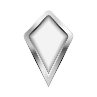 Beyaz arkaplanda izole edilmiş metalik harita işaretleyicisinin vektör illüstrasyonu