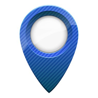 Beyaz arkaplanda izole edilmiş harita işaretleyicisinin vektör illüstrasyonu