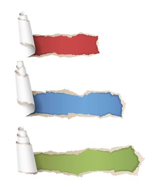 vektör çizim ile retro tasarımlı duvar kağıdı yırtılmış kağıt.