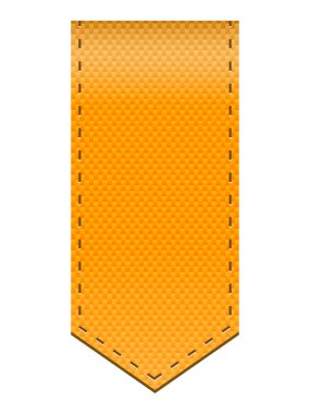 Beyaz arkaplanda izole edilmiş turuncu kurdele illüstrasyon kavramı