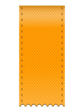 Beyaz arkaplanda izole edilmiş turuncu kurdele illüstrasyon kavramı