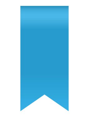 Beyaz arkaplanda izole edilmiş mavi kurdele illüstrasyon kavramı