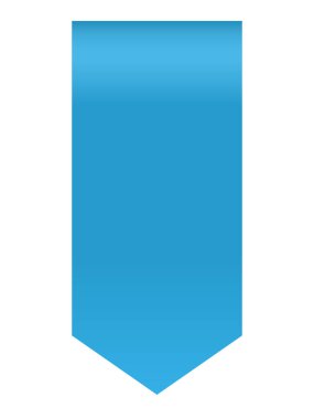 Beyaz arkaplanda izole edilmiş mavi kurdele illüstrasyon kavramı