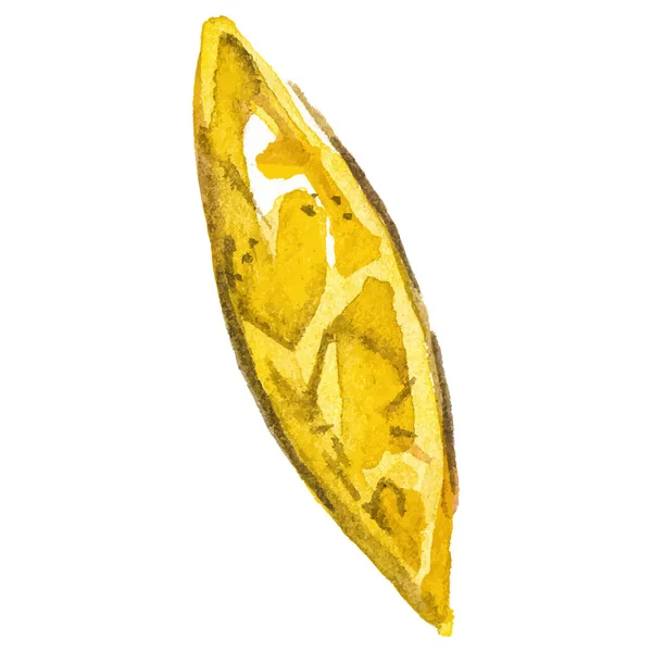 Υδατογραφία Βαμμένο Λεμόνι Χειροποίητο Στοιχείο Σχεδιασμού Νωπών Φρούτων Που Απομονώνεται — Διανυσματικό Αρχείο