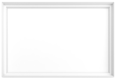 Beyaz arkaplanda izole edilmiş üç boyutlu resim çerçevesi