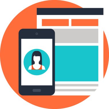 Vektör çizim UI Ux geliştirme düz tasarım konsepti.