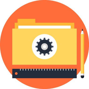 Vektör çizim veri yönetimi düz tasarım konsepti.