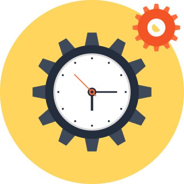 Zaman yönetimi düz tasarım konsepti vektör çizim.