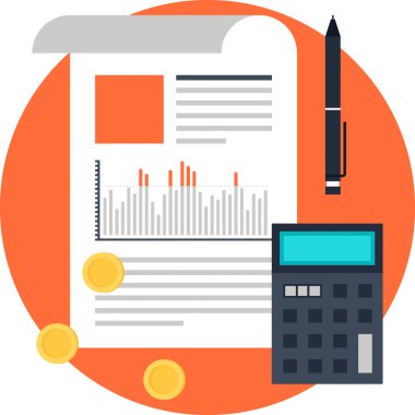 vektör çizim hesap düz tasarım konsepti.