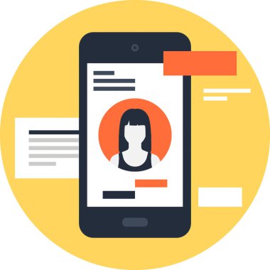 Kullanıcı profili düz tasarım konsepti vektör çizim.