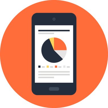 Mobil kontrol paneli düz tasarım konsepti vektör çizim.