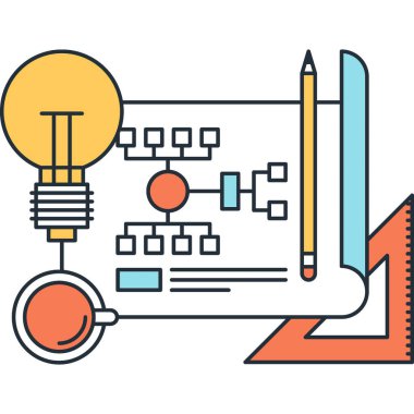 Çağdaş düz çizgi vektör çizim simgesi tasarım konsepti. Mobil cihazlar için simge ve web grafik. Düz çizgi sembolü, logo yaratıcı kavramı. Basit ve temiz düz çizgi piktogram