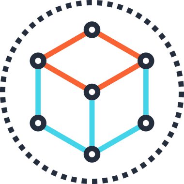 Modern renkli çizgi vektör illüstrasyon ikonu tasarımı konsepti. Mobil ve web grafikleri için simge. Çizgi sembolü, logo yaratıcı konsept. Basit ve temiz doğrusal pictogram