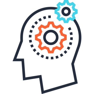 Modern renkli çizgi vektör illüstrasyon ikonu tasarımı konsepti. Mobil ve web grafikleri için simge. Çizgi sembolü, logo yaratıcı konsept. Basit ve temiz doğrusal pictogram