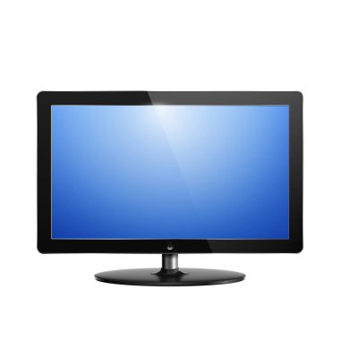 Bilgisayar monitörünün gerçekçi vektör illüstrasyonu.