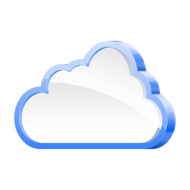 Bulut hesaplama kavramının gerçekçi yüksek detaylı vektör çizimi