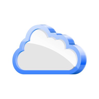 Bulut hesaplama kavramının gerçekçi yüksek detaylı vektör çizimi