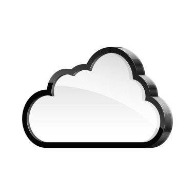 Bulut hesaplama kavramının gerçekçi yüksek detaylı vektör çizimi