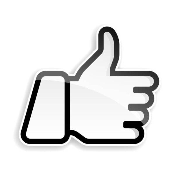 Realistic high detailed vector illustration of thumb up concept