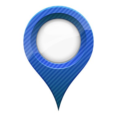 Beyaz arkaplanda izole edilmiş harita işaretleyicisinin vektör illüstrasyonu