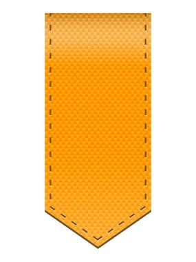 Beyaz arkaplanda izole edilmiş turuncu kurdele illüstrasyon kavramı