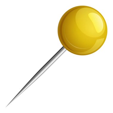 Beyaz arkaplanda izole edilmiş iğne itme illüstrasyon kavramı