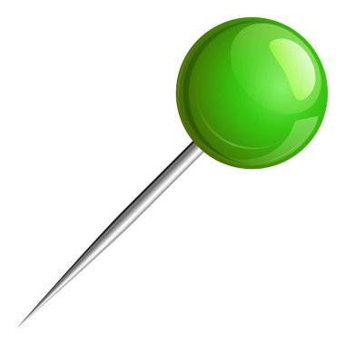 Beyaz arkaplanda izole edilmiş iğne itme illüstrasyon kavramı