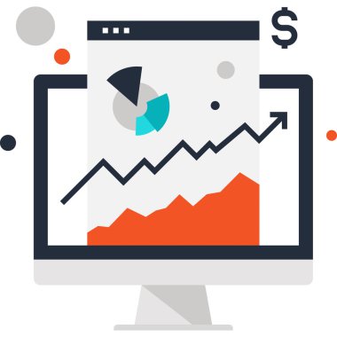 Pazar analizi düz tasarım konsepti vektör çizim.