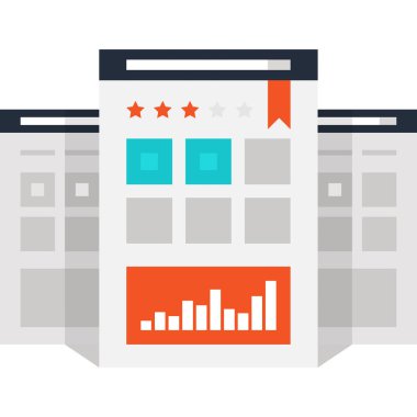 Vektör çizim sayfa sıralaması düz tasarım konsepti.