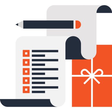 istek listesi düz tasarım konsepti tasarlamak vektör çizim.