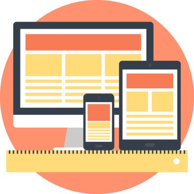 Uyarlamalı web tasarım düz konsepti vektör çizim.