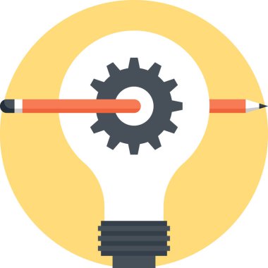 Yaratıcı süreç düz tasarım konsepti vektör çizim.