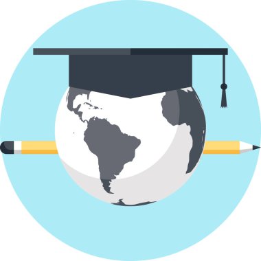 Online eğitim düz tasarım konsepti vektör çizim.