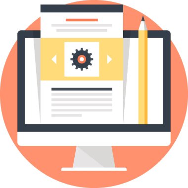 Blog yönetimi düz tasarım konsepti vektör çizim.