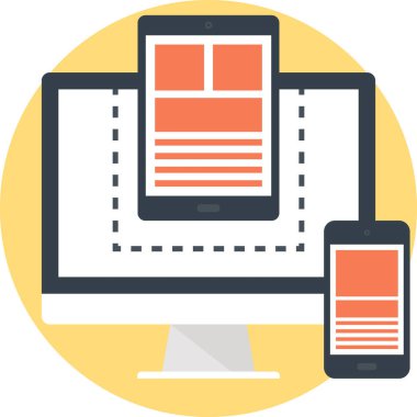 Vektör çizim adaptif tasarım düz tasarım konsepti.