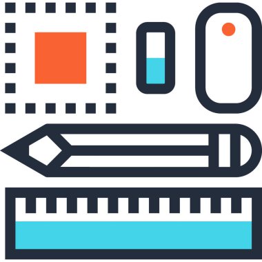 Çağdaş düz çizgi vektör çizim simgesi tasarım konsepti. Mobil cihazlar için simge ve web grafik. Düz çizgi sembolü, logo yaratıcı kavramı. Basit ve temiz düz çizgi piktogram