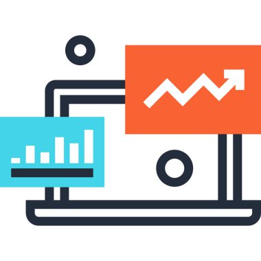 Çağdaş düz çizgi vektör çizim simgesi tasarım konsepti. Mobil cihazlar için simge ve web grafik. Düz çizgi sembolü, logo yaratıcı kavramı. Basit ve temiz düz çizgi piktogram