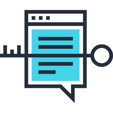 Çağdaş düz çizgi vektör çizim simgesi tasarım konsepti. Mobil cihazlar için simge ve web grafik. Düz çizgi sembolü, logo yaratıcı kavramı. Basit ve temiz düz çizgi piktogram