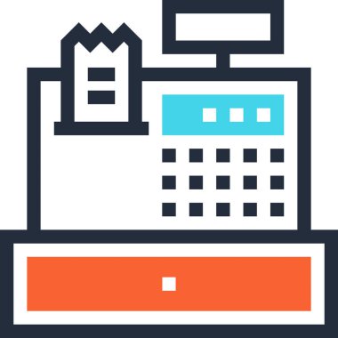 Çağdaş düz çizgi vektör çizim simgesi tasarım konsepti. Mobil cihazlar için simge ve web grafik. Düz çizgi sembolü, logo yaratıcı kavramı. Basit ve temiz düz çizgi piktogram