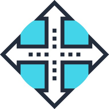 Çağdaş düz çizgi vektör çizim simgesi tasarım konsepti. Mobil cihazlar için simge ve web grafik. Düz çizgi sembolü, logo yaratıcı kavramı. Basit ve temiz düz çizgi piktogram