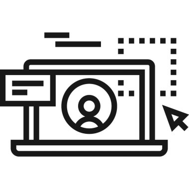 Çağdaş düz çizgi vektör çizim simgesi tasarım konsepti. Mobil cihazlar için simge ve web grafik. Düz çizgi sembolü, logo yaratıcı kavramı. Basit ve temiz düz çizgi piktogram