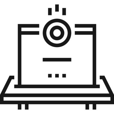 Çağdaş düz çizgi vektör çizim simgesi tasarım konsepti. Mobil cihazlar için simge ve web grafik. Düz çizgi sembolü, logo yaratıcı kavramı. Basit ve temiz düz çizgi piktogram