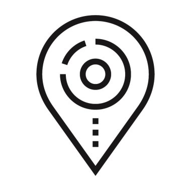 Çağdaş düz çizgi vektör çizim simgesi tasarım konsepti. Mobil cihazlar için simge ve web grafik. Düz çizgi sembolü, logo yaratıcı kavramı. Basit ve temiz düz çizgi piktogram