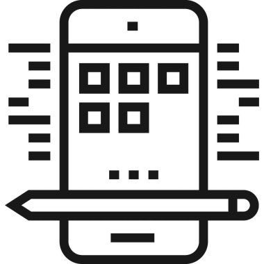 Çağdaş düz çizgi vektör çizim simgesi tasarım konsepti. Mobil cihazlar için simge ve web grafik. Düz çizgi sembolü, logo yaratıcı kavramı. Basit ve temiz düz çizgi piktogram