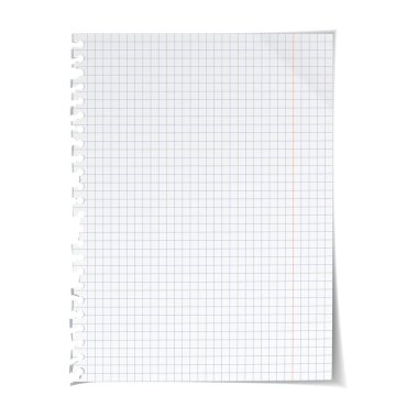 Beyaz arkaplanda izole edilmiş kağıdın vektör illüstrasyonu