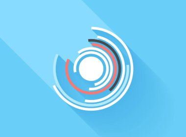 Ticari bilgi grafiklerinin Vektör illüstrasyonunu tasarla. Uzun gölgeli 3B bilgi.