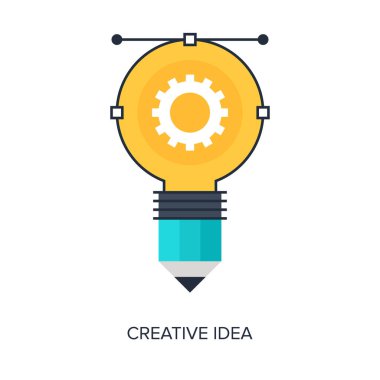 Tasarım ve geliştirme kavramları soyut düz vektör Illustration. öğeler için mobil ve web uygulamaları.