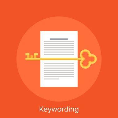 Vektör çizim keywording düz tasarım konsepti.