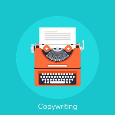 Vektör çizim copywriting düz tasarım konsepti.